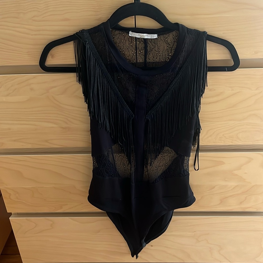 Bershka Bodysuit Top / Lace / Frills